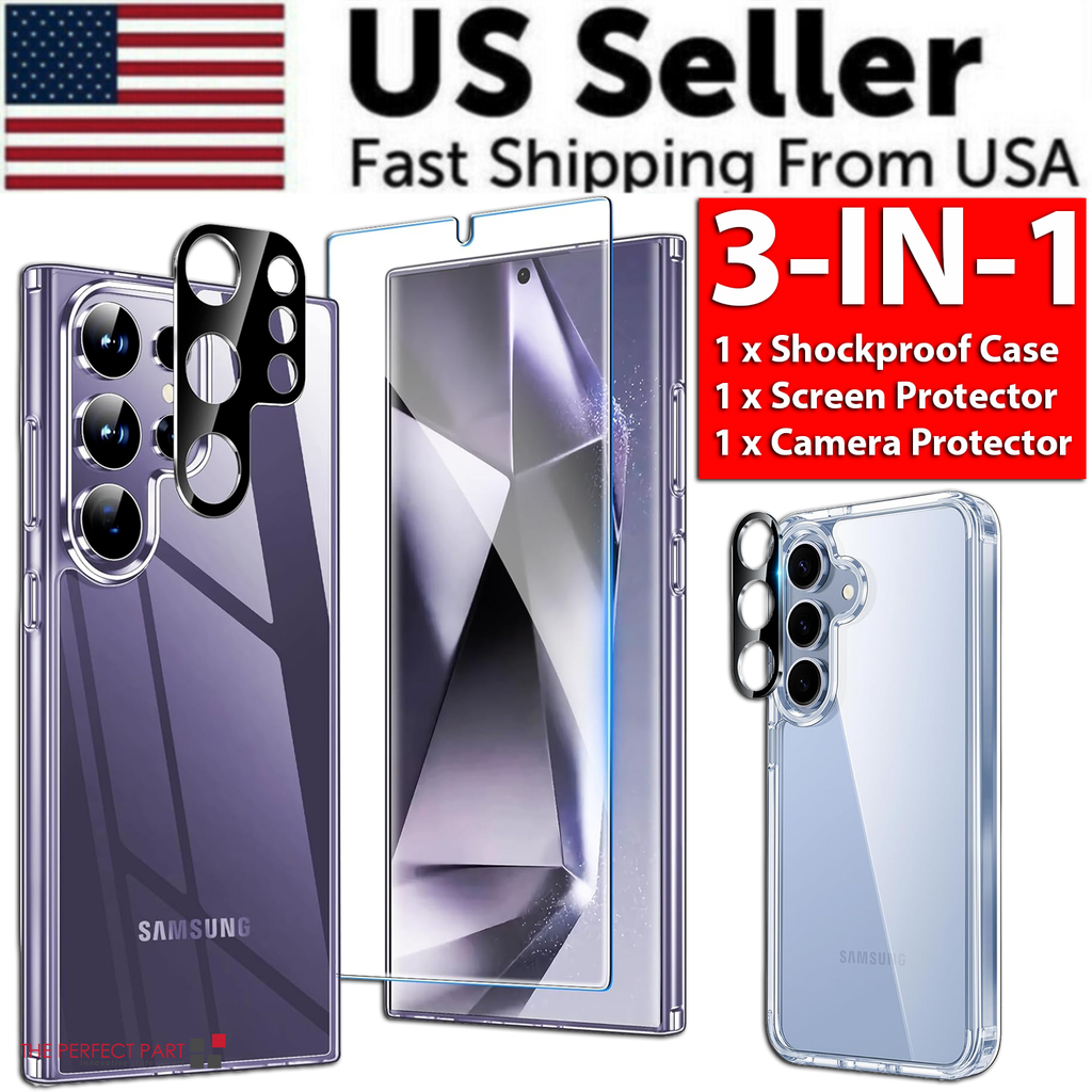 Samsung Galaxy S24 Ultra Shockproof Case & Screen Protector Bundle