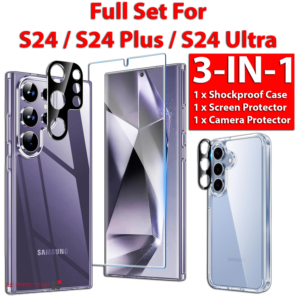Samsung Galaxy S24 Ultra Shockproof Case & Screen Protector Bundle