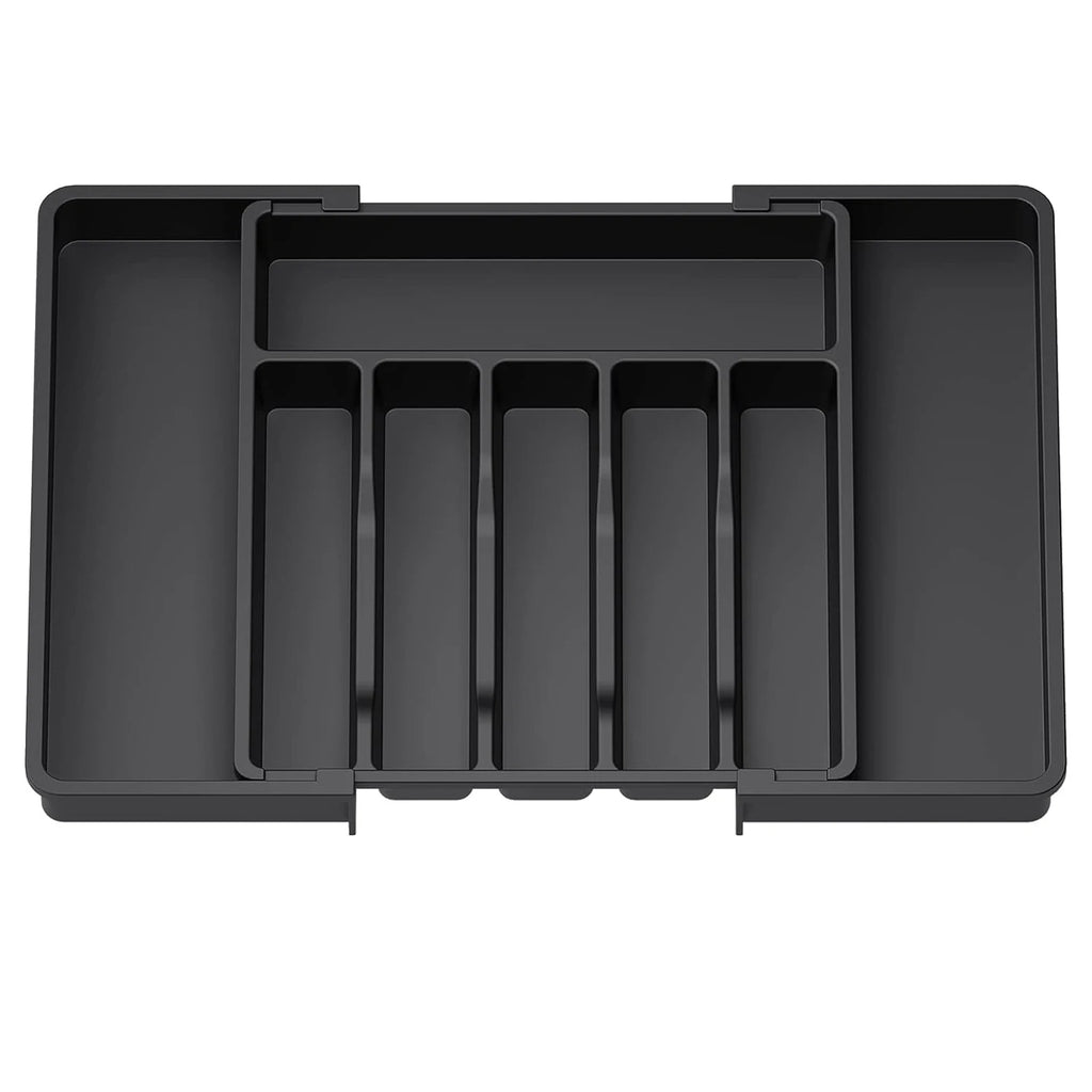 2026 Upgradation Adjustable Flatware Tableware Organizer – Plastic Multifunctional Drawer Organizer for Kitchen Counter Utensils