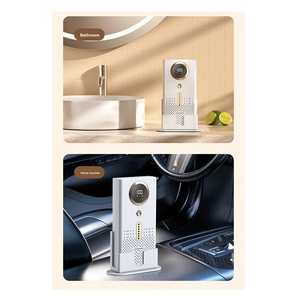 Air Purifier Odor Generator Portable Air Cleaner Household for Car Room Kitchen with Replaceable HEPA Filter