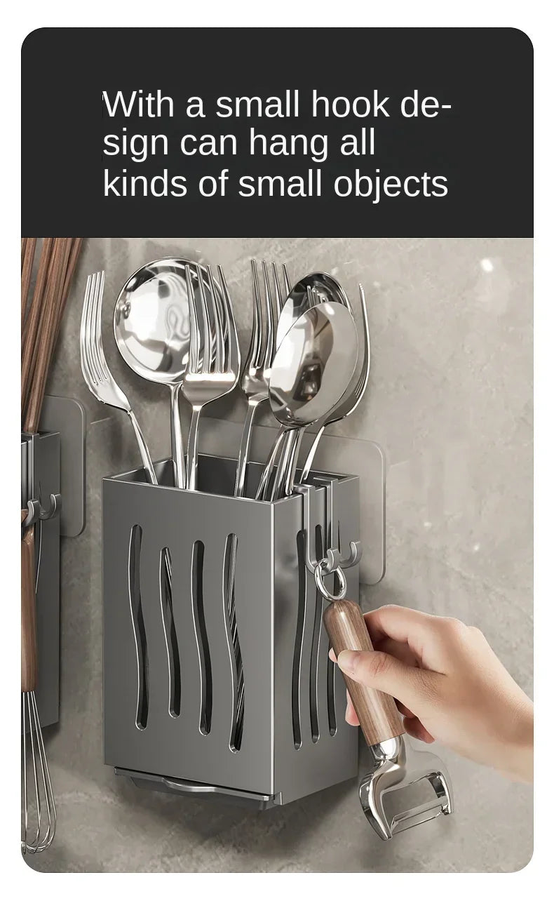 Cutlery Holder Kitchen Tableware Drainer Spoon Fork Chopsticks Storage Basket Rack Multifunctional Kitchen Tableware Organiz