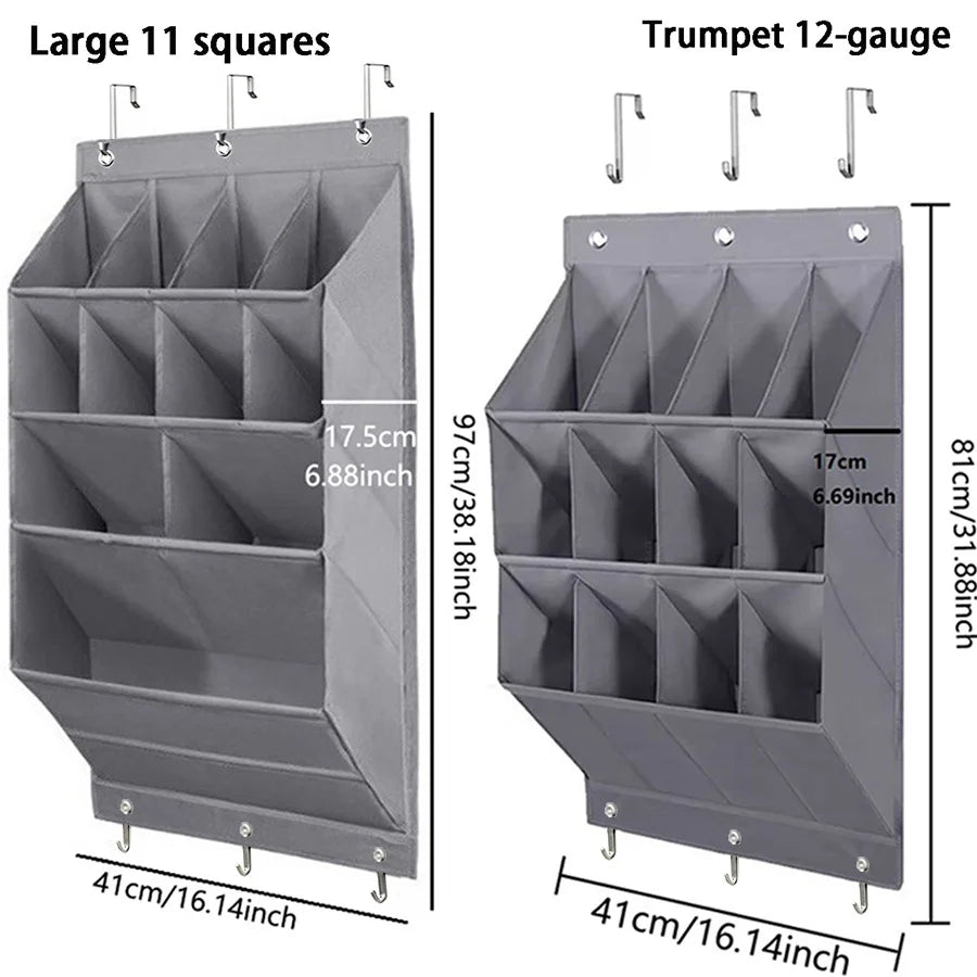 Over The Door Hanging Organizer Multi Pockets Fabric Storage Bag with Hooks Wall Mounted Sundry Storage Rack Space Saving Bedroo