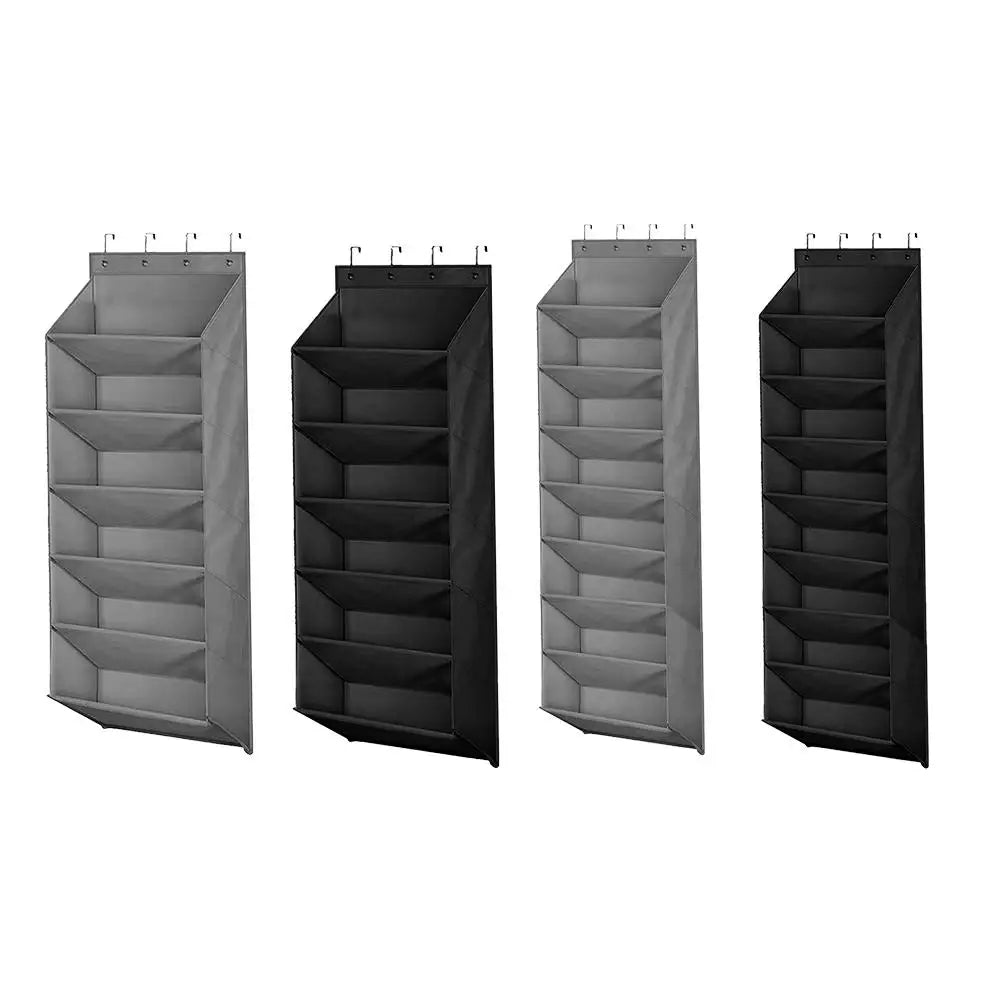 Wall Hanging Storage Bag Multi-pockets Large Capacity Waterproof  Hanging Organizer With 4 Hooks Sundries Storage Pouches