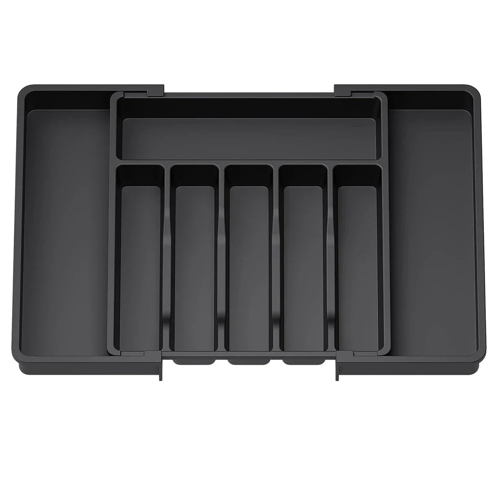2026 Upgradation Adjustable Flatware Tableware Organizer – Plastic Multifunctional Drawer Organizer for Kitchen Counter Utensils
