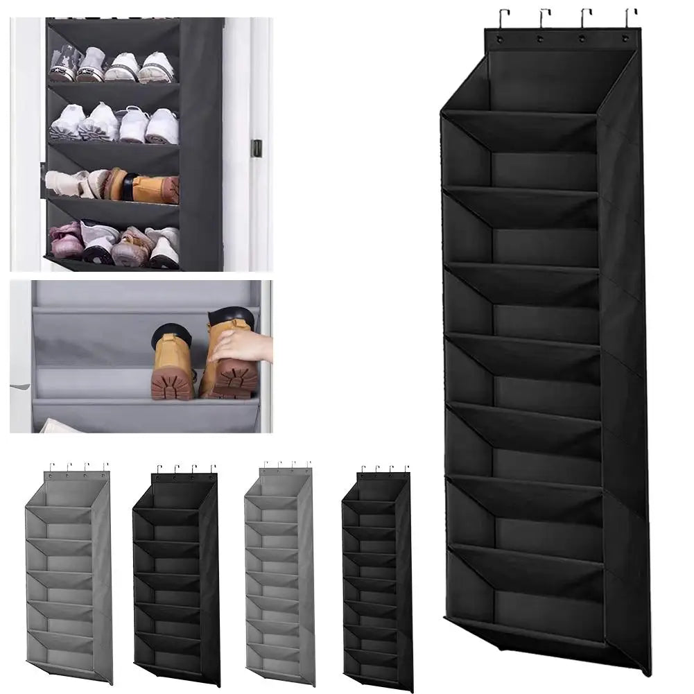 Wall Hanging Storage Bag Multi-pockets Large Capacity Waterproof  Hanging Organizer With 4 Hooks Sundries Storage Pouches